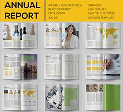 indesign模板－企业年终报告手册(通用型,28页)：Annual Report